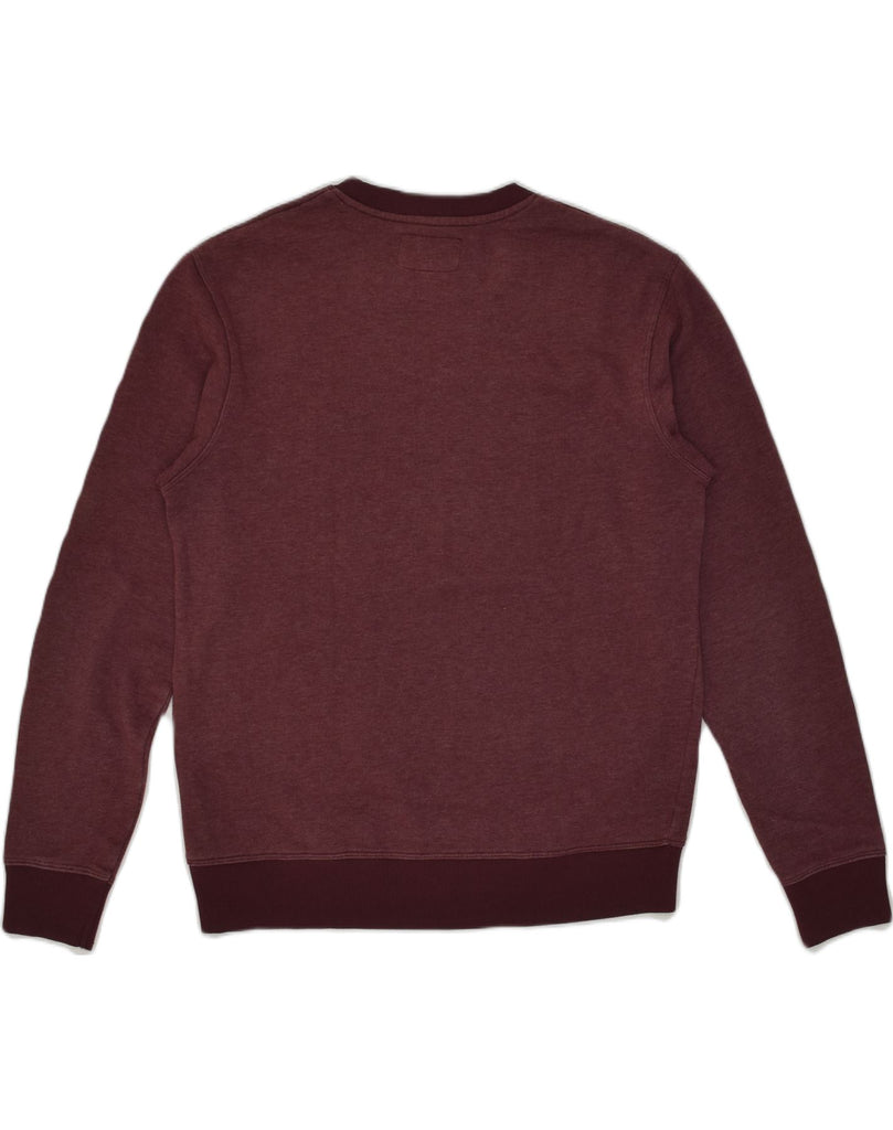 JACK & JONES Mens Graphic Sweatshirt Jumper Large Burgundy Cotton | Vintage Jack & Jones | Thrift | Second-Hand Jack & Jones | Used Clothing | Messina Hembry 