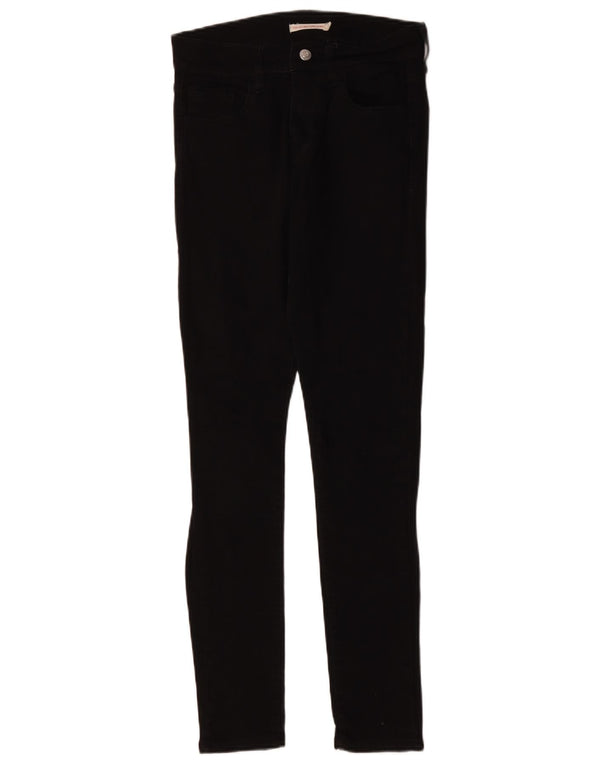 Levi's Womens 710 High Rise Super Skinny Jeans W28 L29 Black Cotton