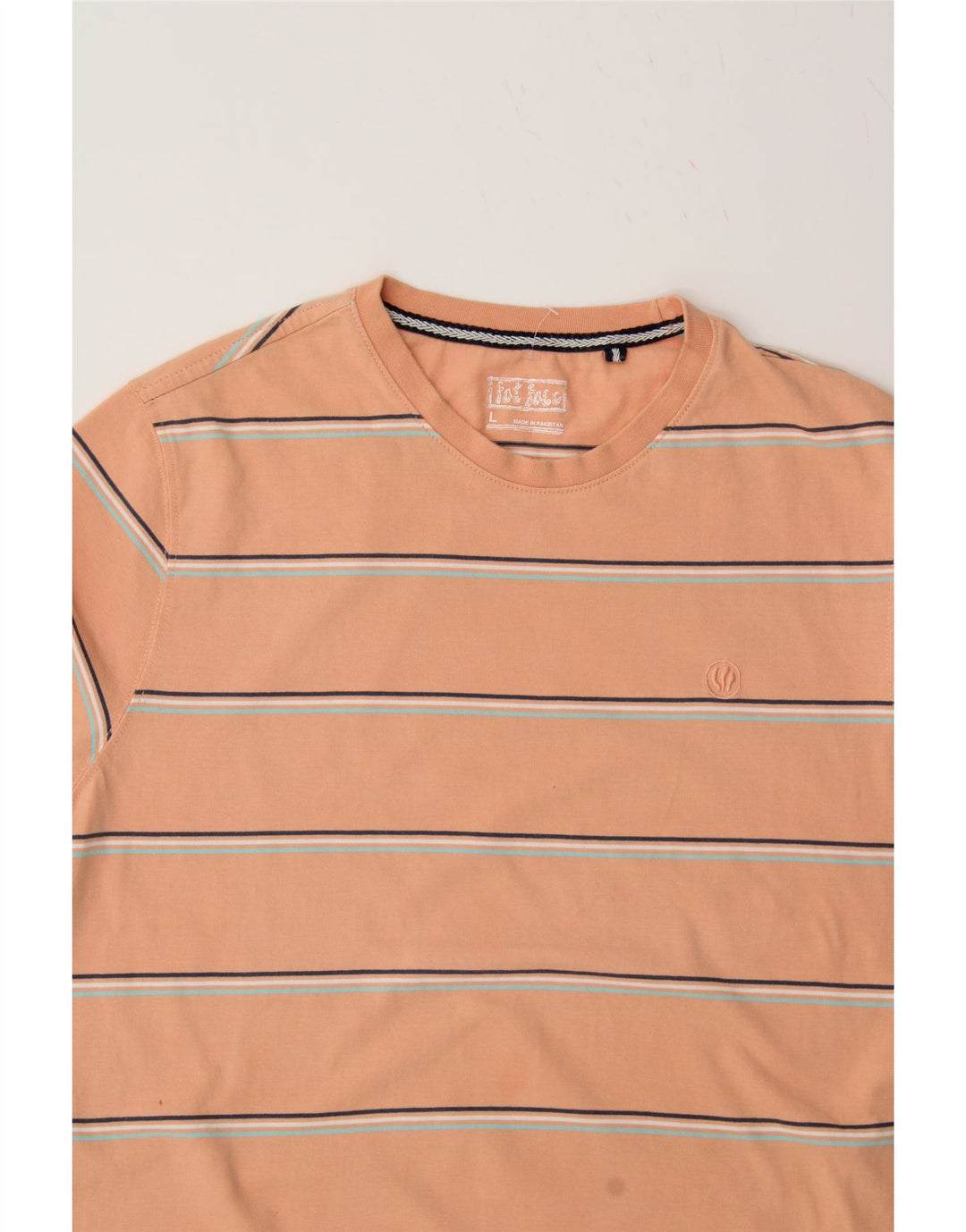 FAT FACE Mens T-Shirt Top Large Orange Striped Cotton Vintage Fat Face and Second-Hand Fat Face from Messina Hembry 