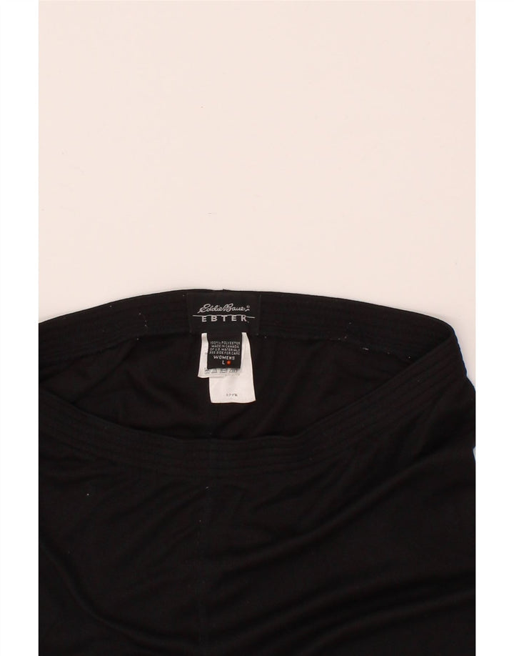 EDDIE BAUER Womens Tracksuit Trousers UK 14 Large  Black Cotton Vintage Eddie Bauer and Second-Hand Eddie Bauer from Messina Hembry 