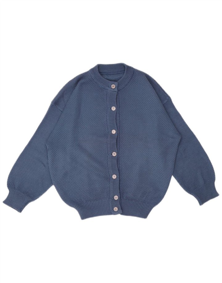 Vintage Womens Cardigan Sweater IT 46 Large Blue Polyester