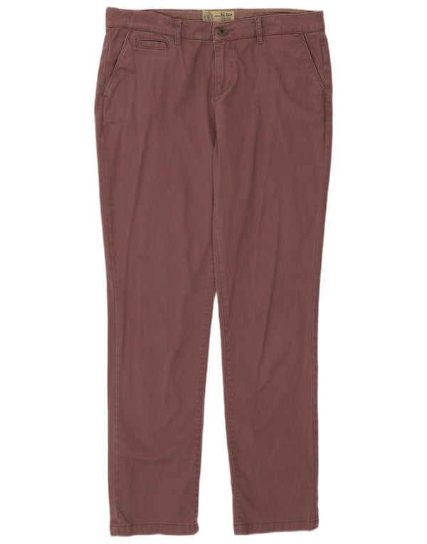 Fat Face Womens Slim Chino Trousers UK 14 Large W34 L31 Purple Cotton
