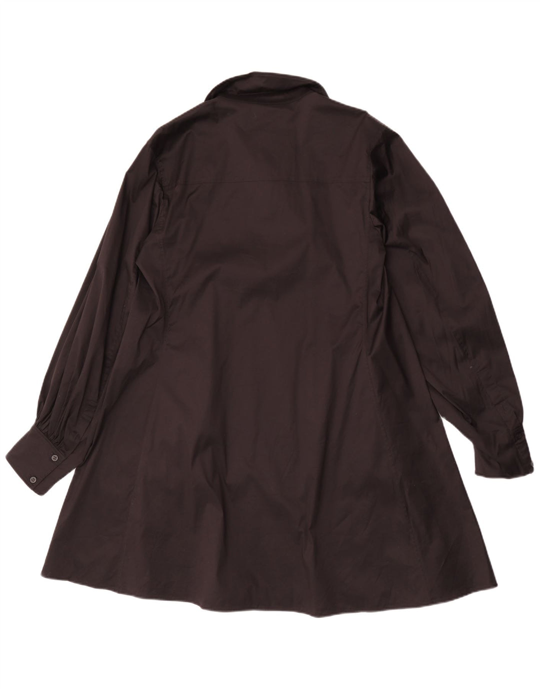 Cos Womens Long Sleeve A-Line Dress EU 44 Medium Black Cotton