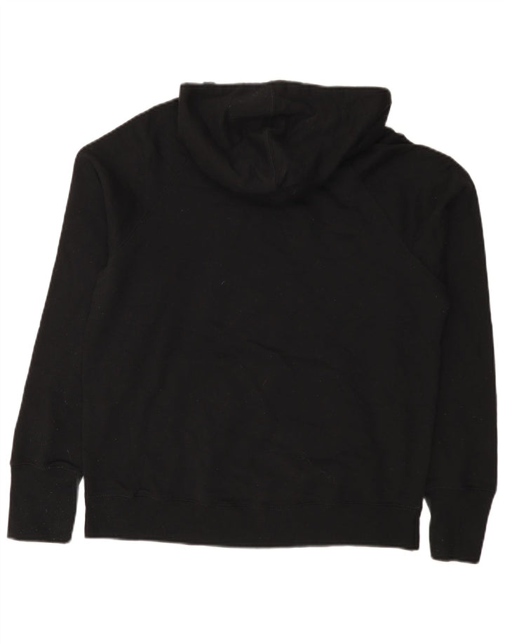Champion Womens Graphic Hoodie Jumper UK 14 Medium Black Polyester