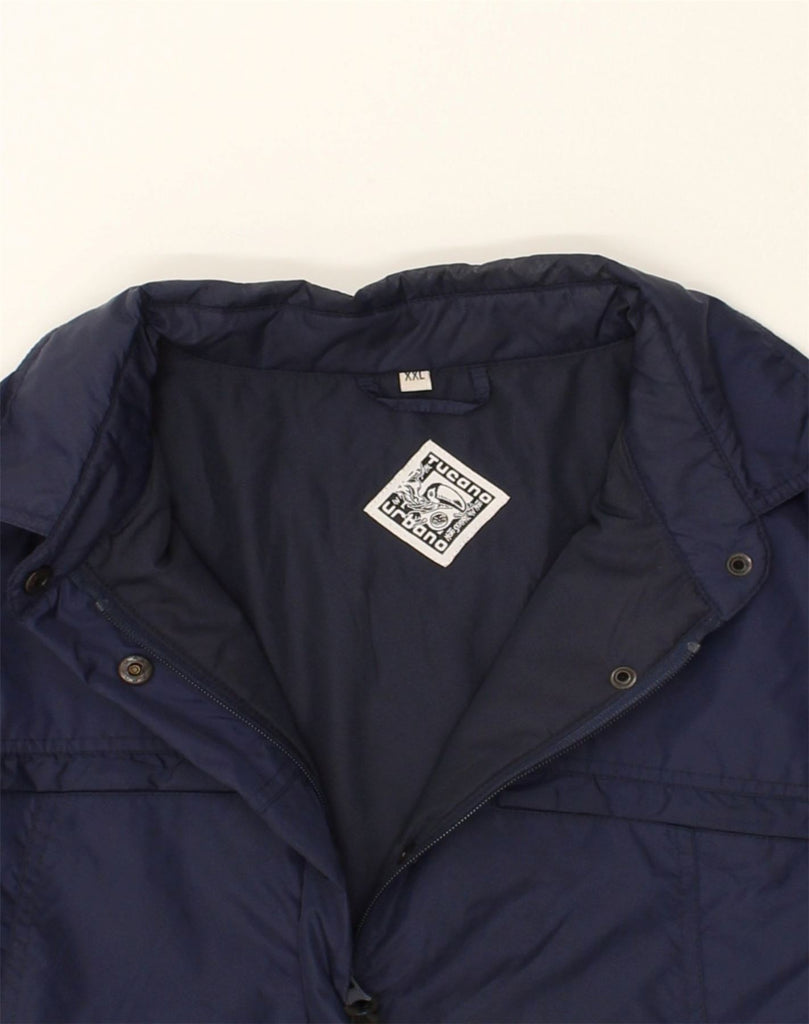 TUCANO URBANO Womens Windbreaker Jacket UK 20 2XL Navy Blue Nylon | Vintage Tucano Urbano | Thrift | Second-Hand Tucano Urbano | Used Clothing | Messina Hembry 