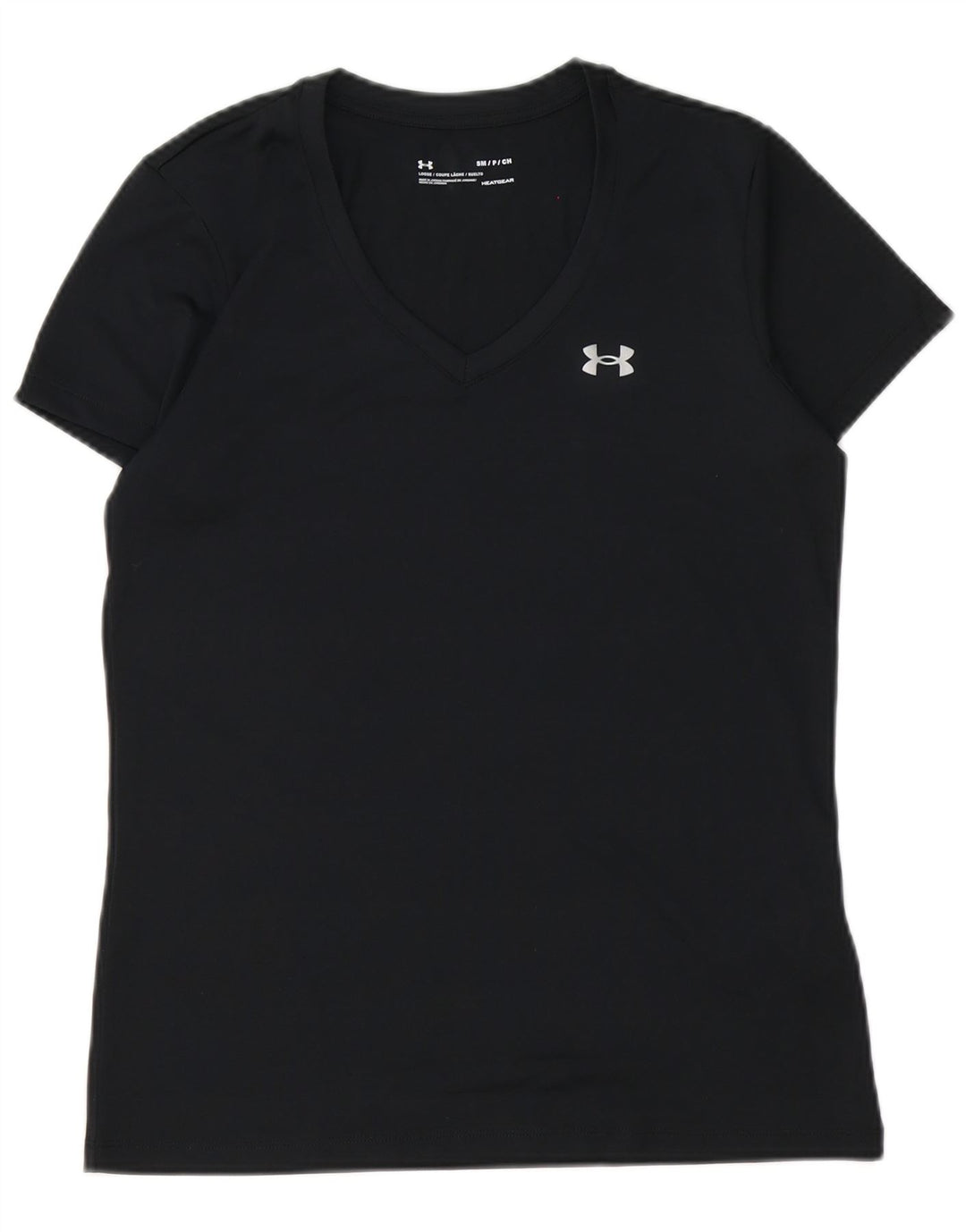 Under Armour Mens Heat Gear T-Shirt Top Small Black Polyester