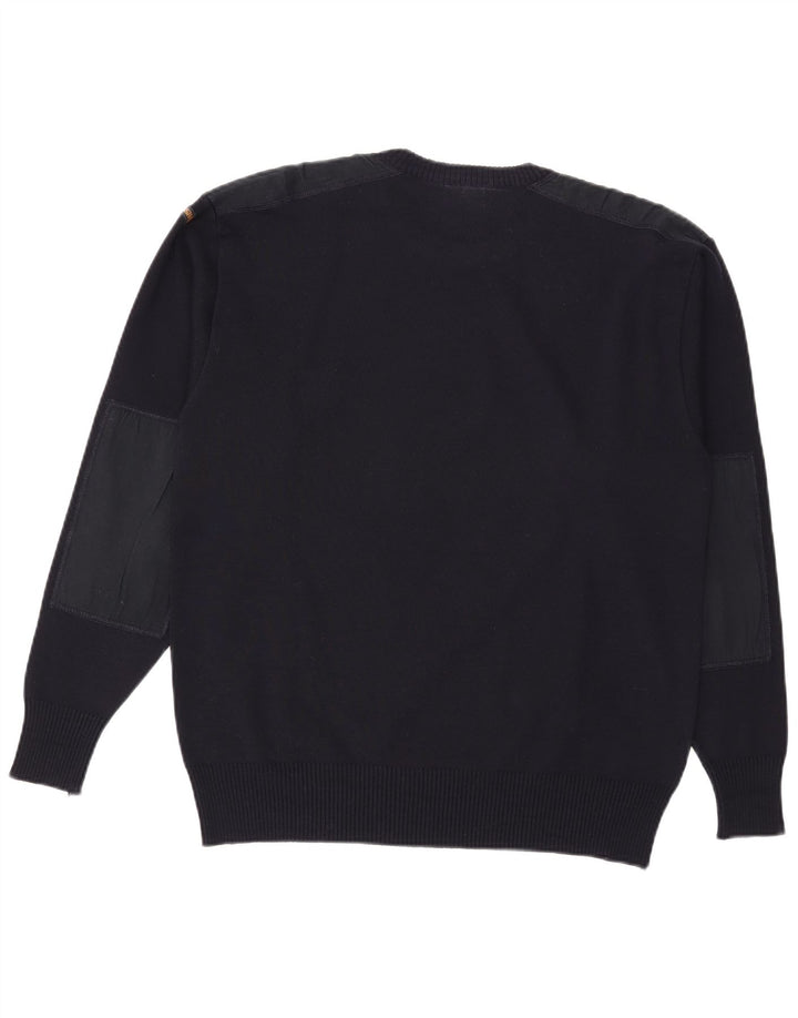 Paul & Shark Mens Crew Neck Jumper Sweater Large Navy Blue Wool