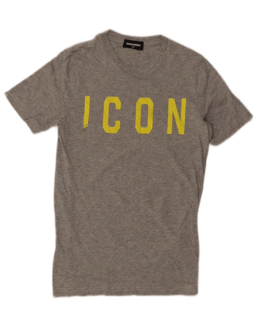 Dsquared2 Boys Graphic T-Shirt Top 11-12 Years Grey Flecked Cotton
