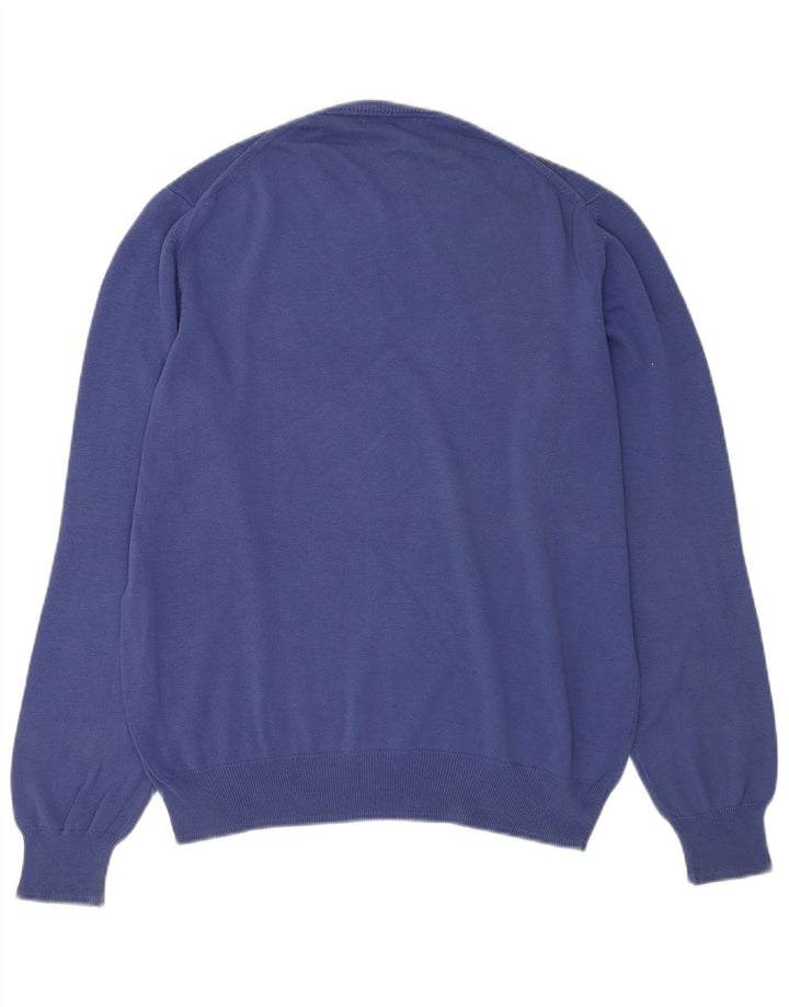 Zara Mens Crew Neck Jumper Sweater Large Blue