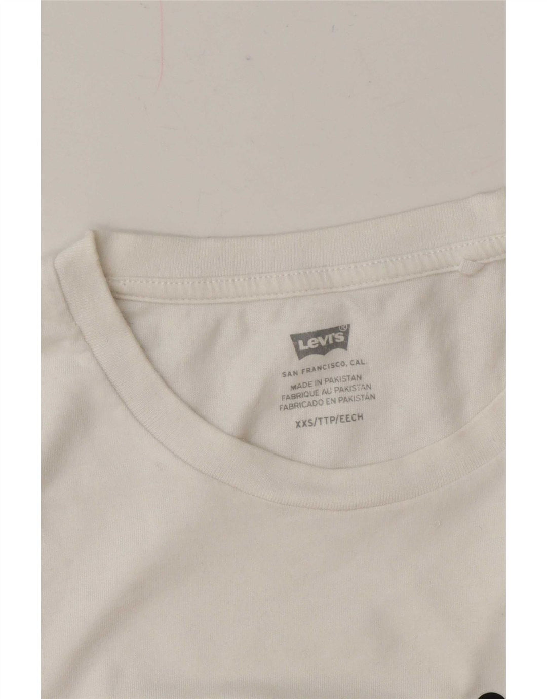 Levi's Womens Oversized Graphic T-Shirt Top UK 2 2XS White