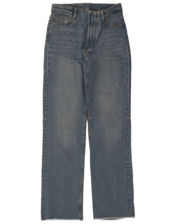Massimo Dutti Womens Straight Jeans EU 34 2XS W24 L30 Blue Cotton