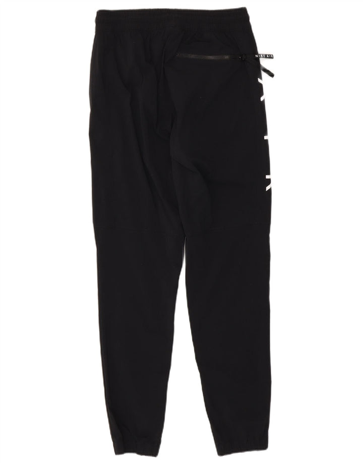 NIKE Mens Graphic Tracksuit Trousers Joggers Small  Black Nylon