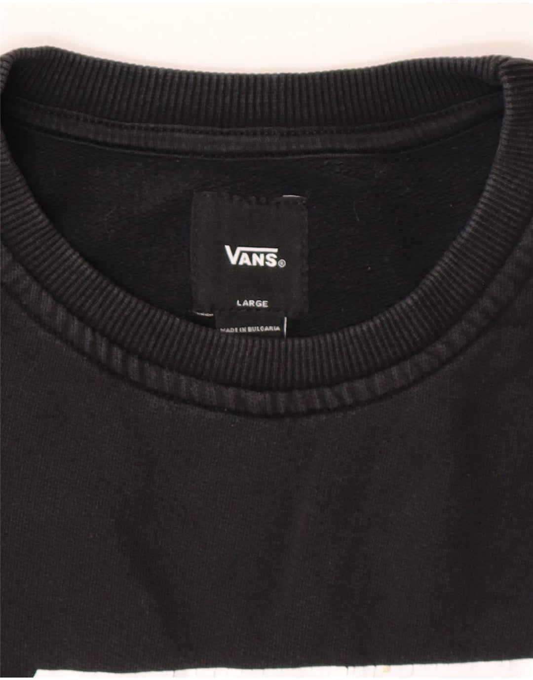 VANS Mens Graphic Sweatshirt Jumper Large Black