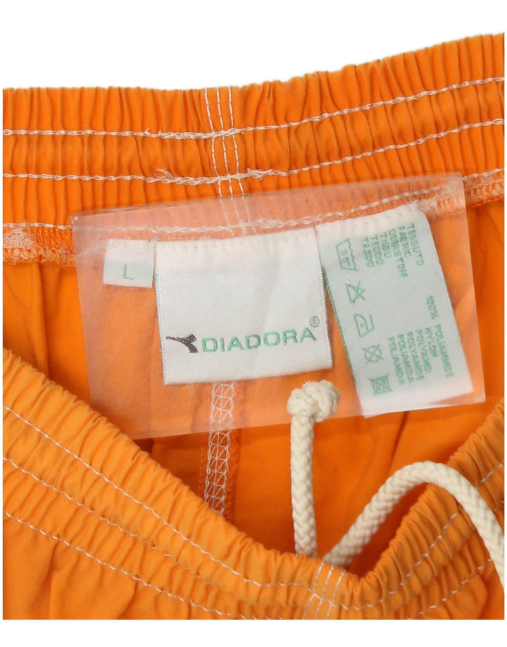 Diadora Mens Swimming Shorts Large Orange Polyamide