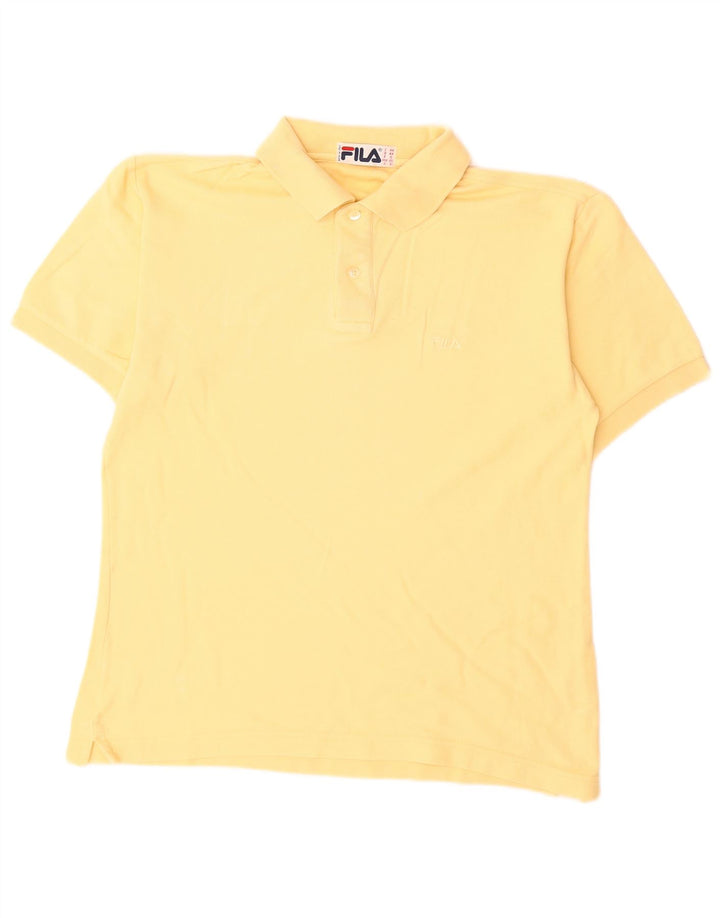 Fila Mens Polo Shirt XS Yellow