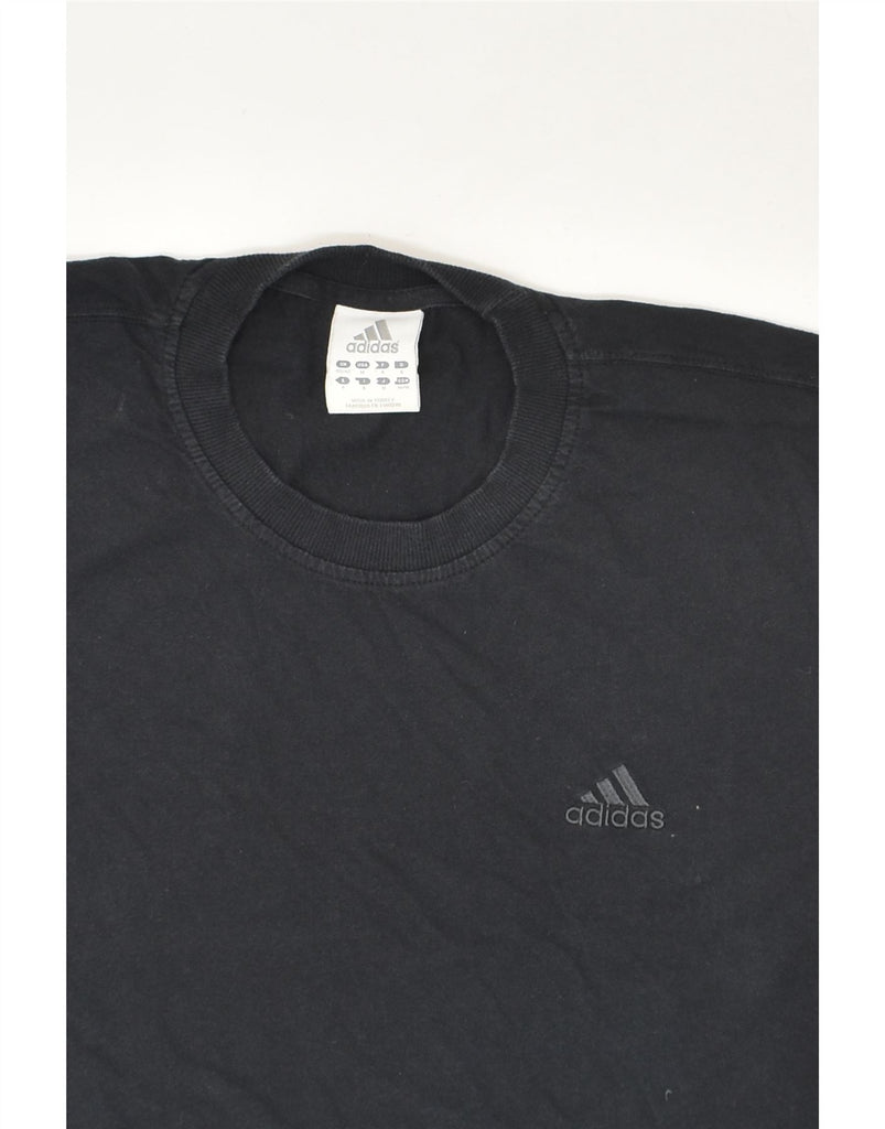 ADIDAS Mens T-Shirt Top UK 40/42 Medium Black Cotton | Vintage Adidas | Thrift | Second-Hand Adidas | Used Clothing | Messina Hembry 