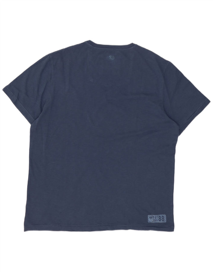 Fat Face Mens Graphic T-Shirt Top Large Navy Blue Cotton