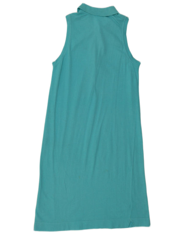 Lacoste Womens Sleeveless Polo Dress Size 40 Medium Turquoise Cotton