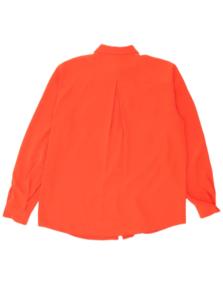 Mario Pucci Cecconi Womens Oversized Shirt Blouse IT 42 Medium Orange