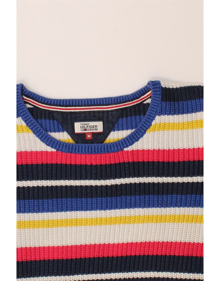 TOMMY HILFIGER Womens Boat Neck Jumper Sweater UK 14 Medium Multicoloured Vintage Tommy Hilfiger and Second-Hand Tommy Hilfiger from Messina Hembry 