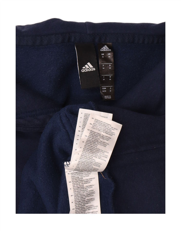 ADIDAS Mens Hoodie Jumper Medium Navy Blue Cotton Vintage Adidas and Second-Hand Adidas from Messina Hembry 