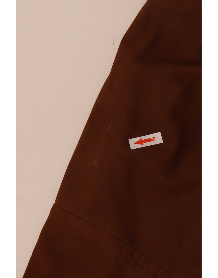 Vintage Mens Leather Jacket IT 50 Large Brown Colourblock