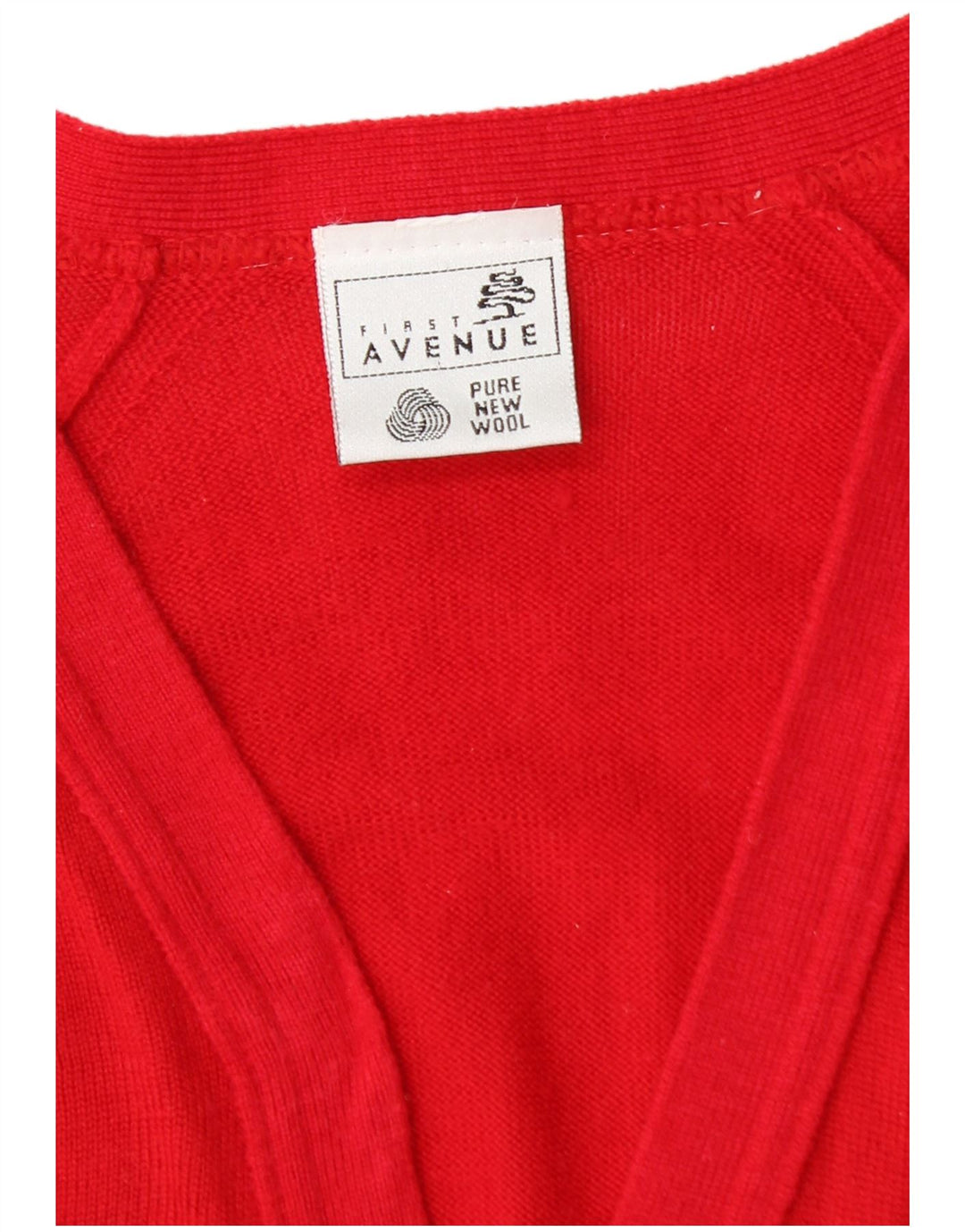 FIRST AVENUE Womens Cardigan Sweater UK 16 Large Red New Wool