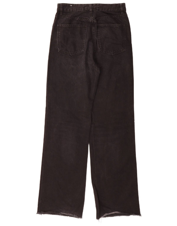 Zara Womens High Rise Straight Jeans EU 38 Small W28 L34 Black