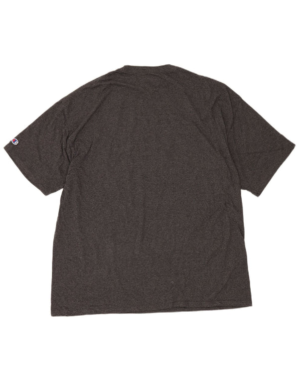 Champion Mens Marian University Graphic T-Shirt Top 2XL Grey Flecked Cotton