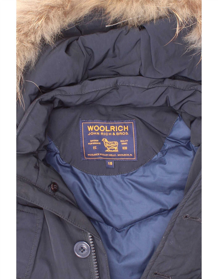 Woolrich Baby Boys Hooded Padded Jacket 12-18 Months Navy Blue Polyester