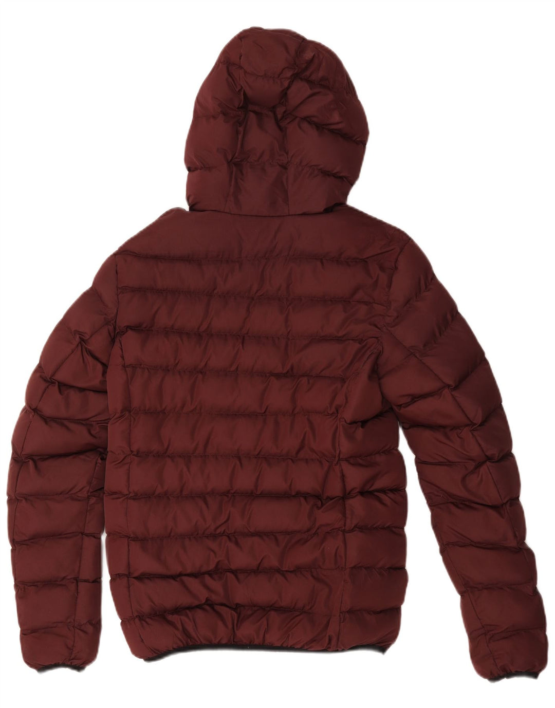 French Connection Mens Hooded Padded Jacket UK 34 XS Burgundy Polyester