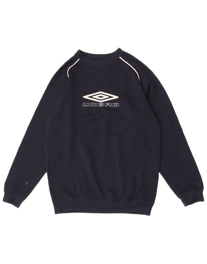 Umbro Boys Graphic Sweatshirt Jumper 13-14 Years Navy Blue Polyester