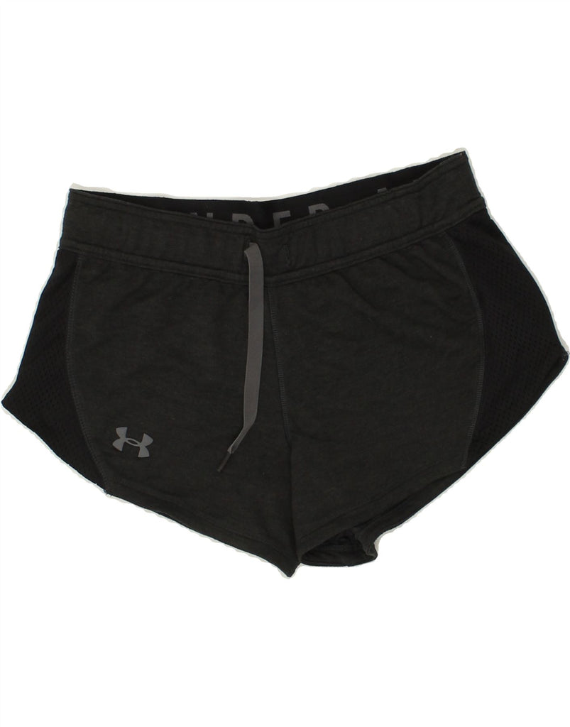 UNDER ARMOUR Womens Sport Shorts UK 10 Small Black | Vintage Under Armour | Thrift | Second-Hand Under Armour | Used Clothing | Messina Hembry 