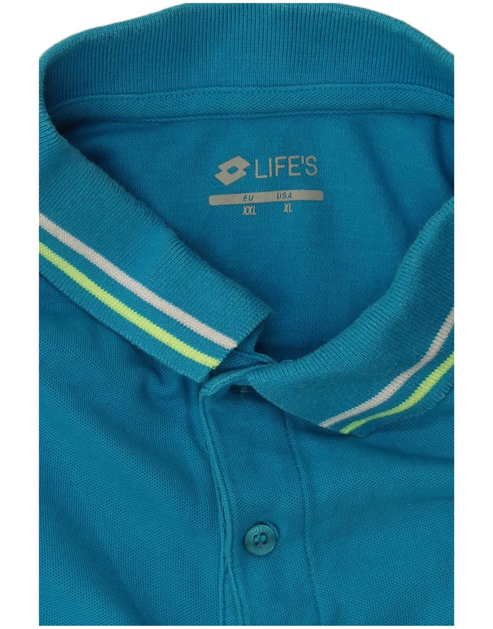 LOTTO Mens Polo Shirt XL Blue