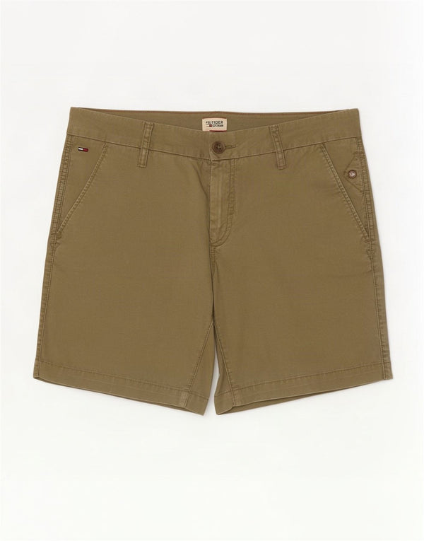 Tommy Hilfiger Womens Chino Shorts W29 Medium Khaki Cotton