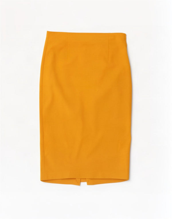 Zara Womens Pencil Skirt Large W30 Yellow
