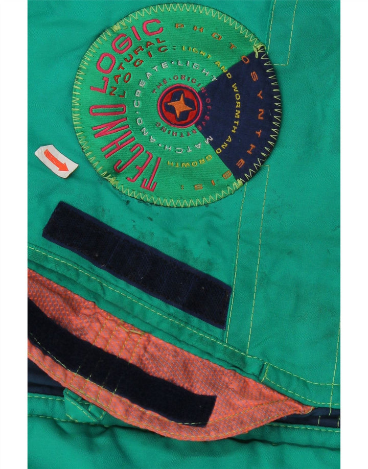 Colmar Mens Hooded Ski Jacket IT 52 Large Green Colourblock