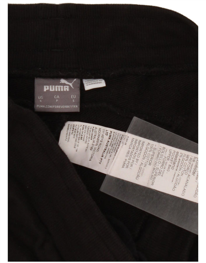 PUMA Mens Graphic Tracksuit Trousers Joggers Small  Black Cotton