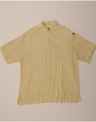 REPLAY Mens Short Sleeve Shirt 2XL Yellow Cotton