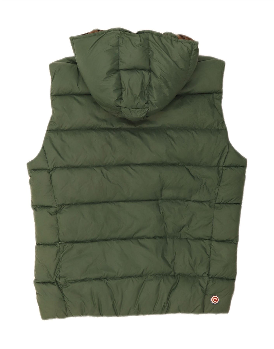 COLMAR Mens Hooded Padded Gilet IT 48 Medium Green Polyamide