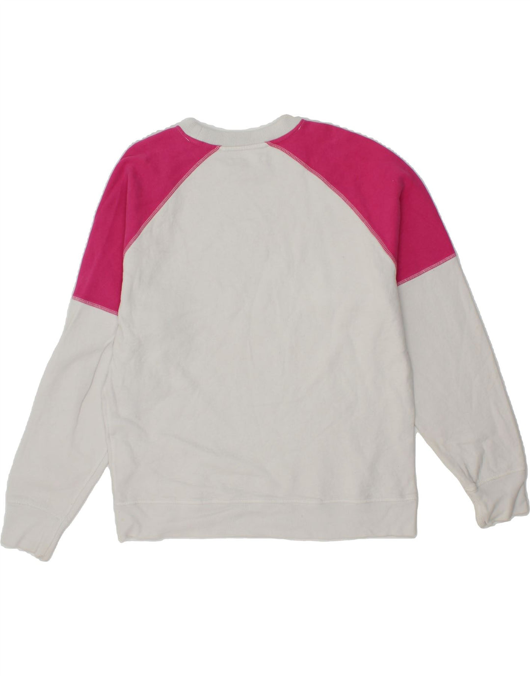 LEVI'S Womens Sweatshirt Jumper UK 14 Medium White Colourblock Cotton Vintage Levi's and Second-Hand Levi's from Messina Hembry 