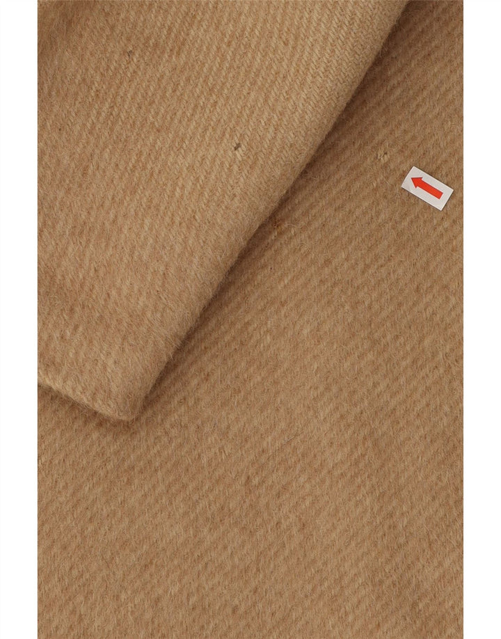 Vintage Womens Double Breasted Coat IT 42 Medium Beige Alpaca Wool