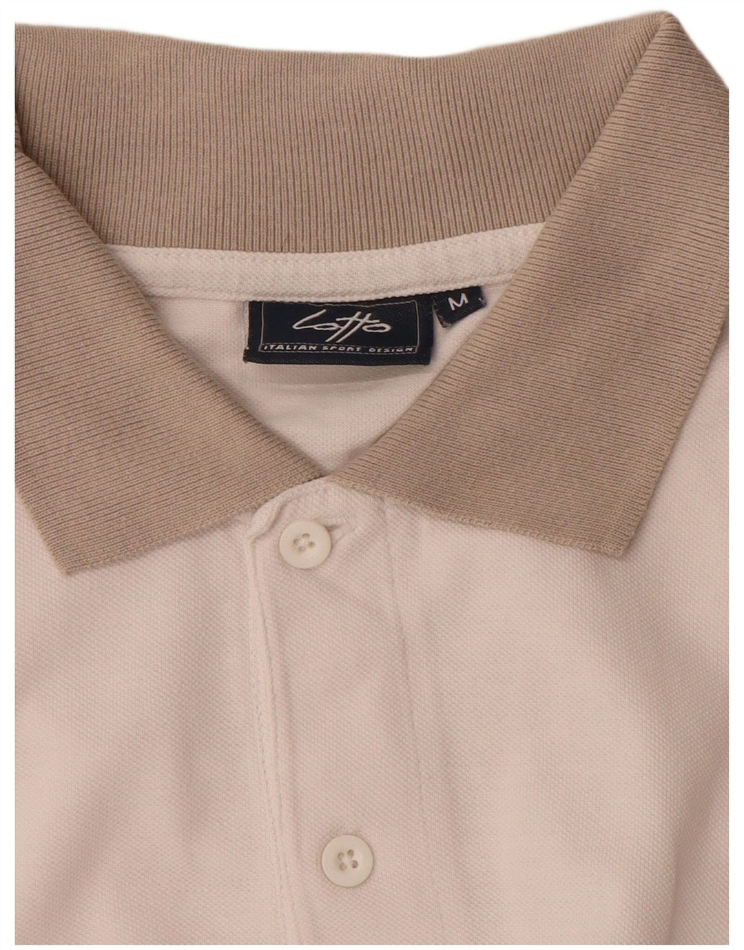 Lotto Mens Polo Shirt Medium White Colourblock