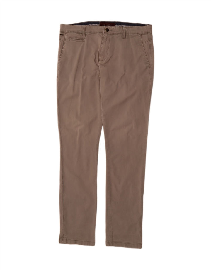 ZARA Mens Slim Chino Trousers EU 42 Large W34 L34 Grey Vintage Zara and Second-Hand Zara from Messina Hembry 
