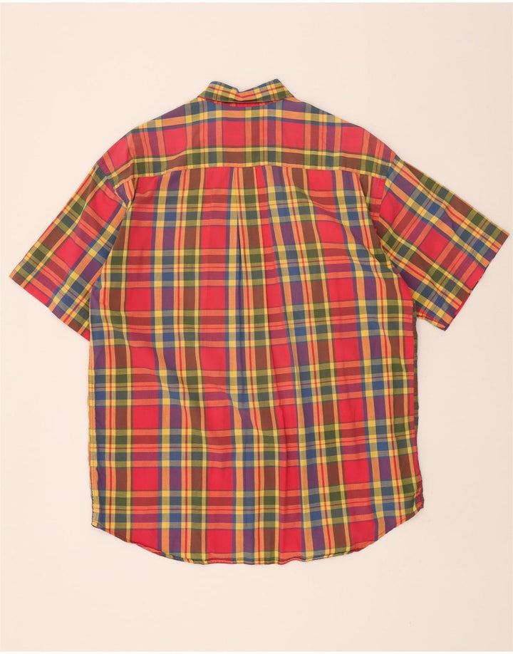 WEEKENDER Mens Short Sleeve Shirt Medium Red Check Vintage Weekender and Second-Hand Weekender from Messina Hembry 