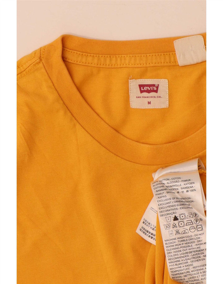 Levi's Mens T-Shirt Top Medium Yellow Cotton