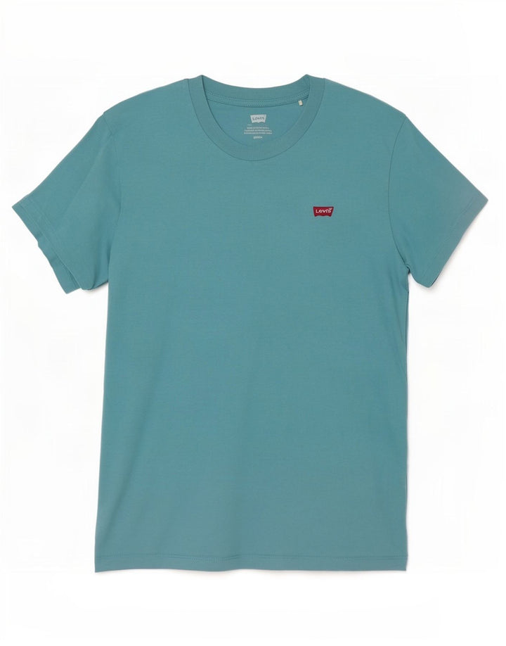 Levi's Womens T-Shirt Top UK 10 Small Blue Cotton