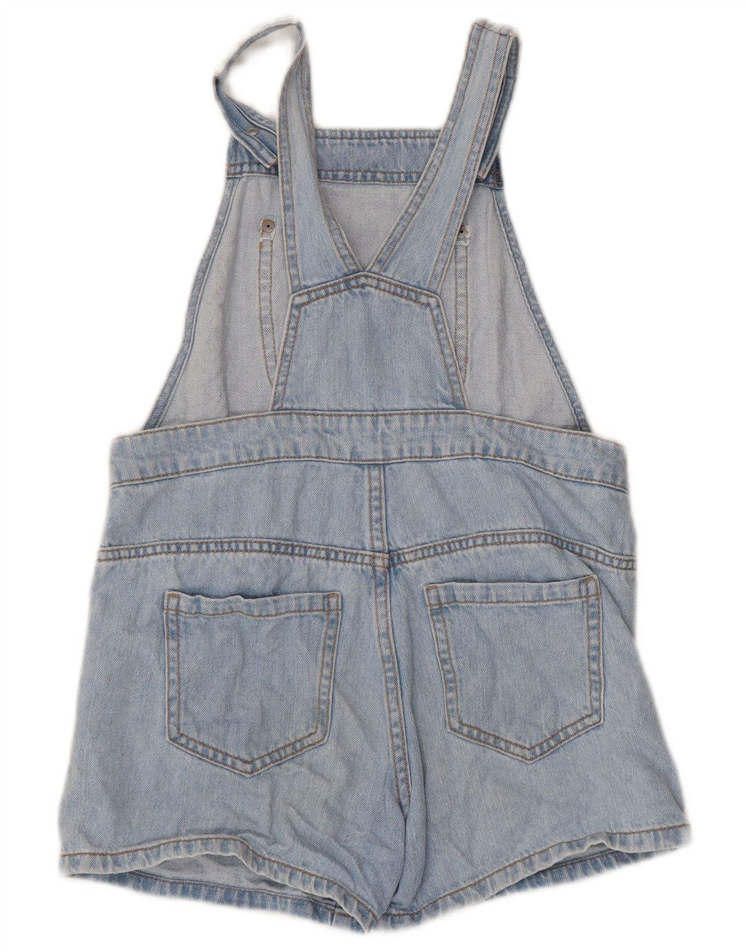 BENETTON Womens Dungarees Denim Shorts W26 Small Blue