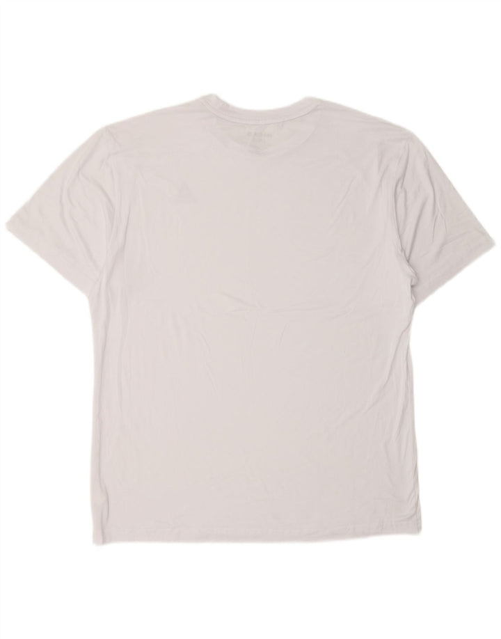 REEBOK Mens T-Shirt Top Large White Polyester