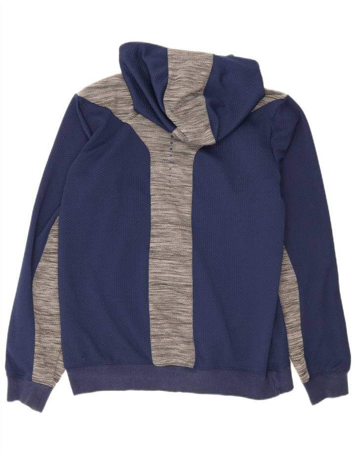 Kappa Mens Zip Hoodie Sweater Large Navy Blue Colourblock Polyester